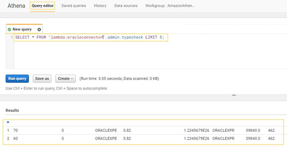 Running federated queries with Athena