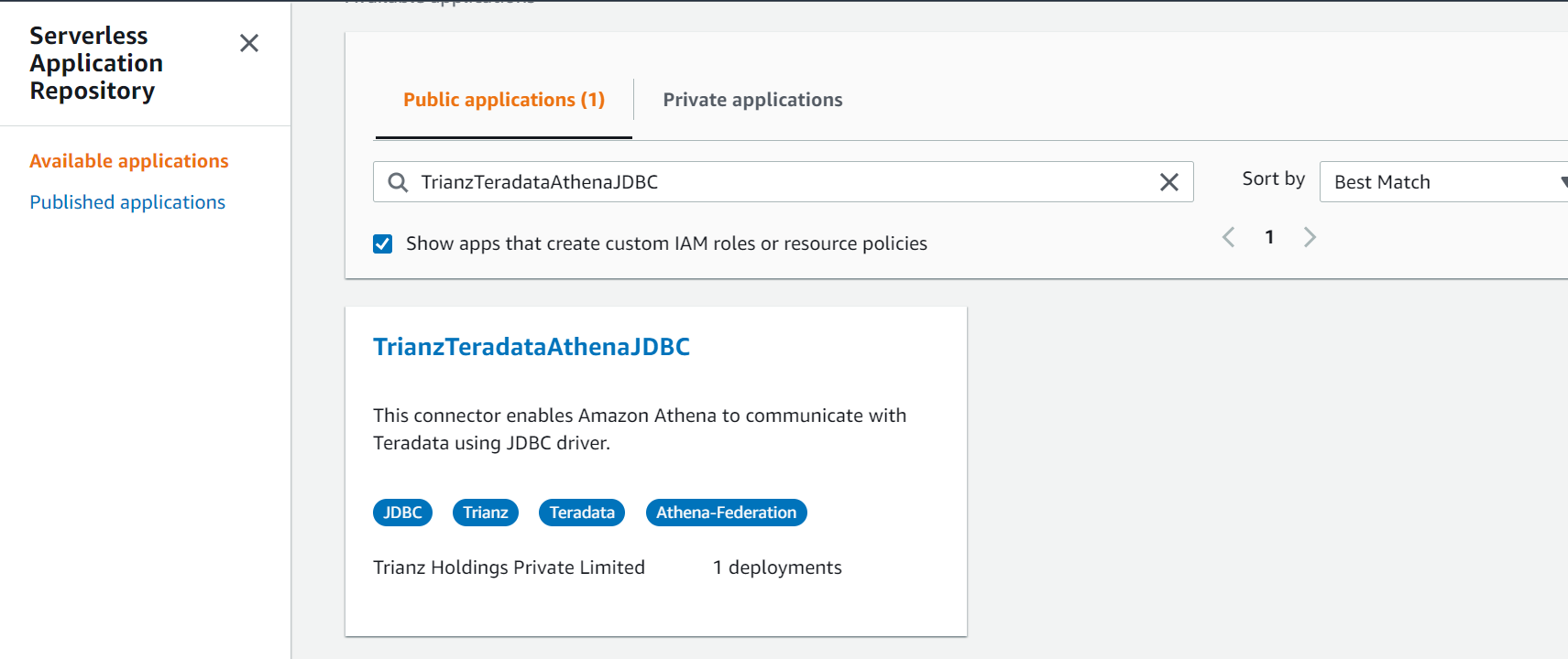 Configuring Athena federation with Oracle